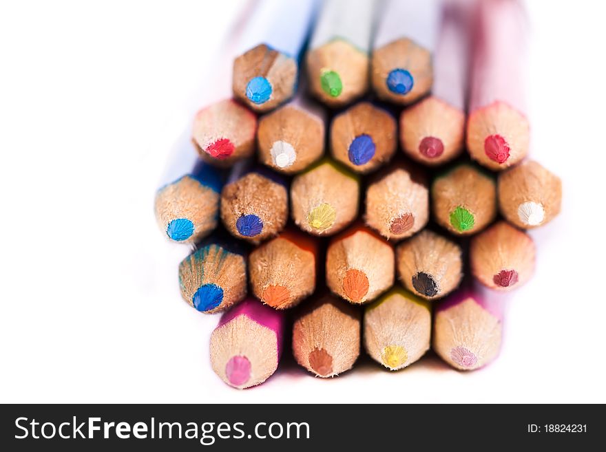 Bunch of colored pencils