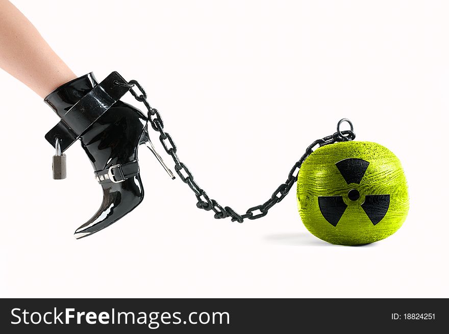 Symbol For Nuclear Energy On The Prison Ball