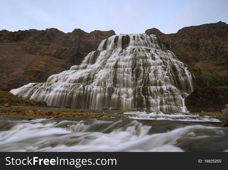Dynjandi waterfall in Westfjords of Iceland. Dynjandi waterfall in Westfjords of Iceland