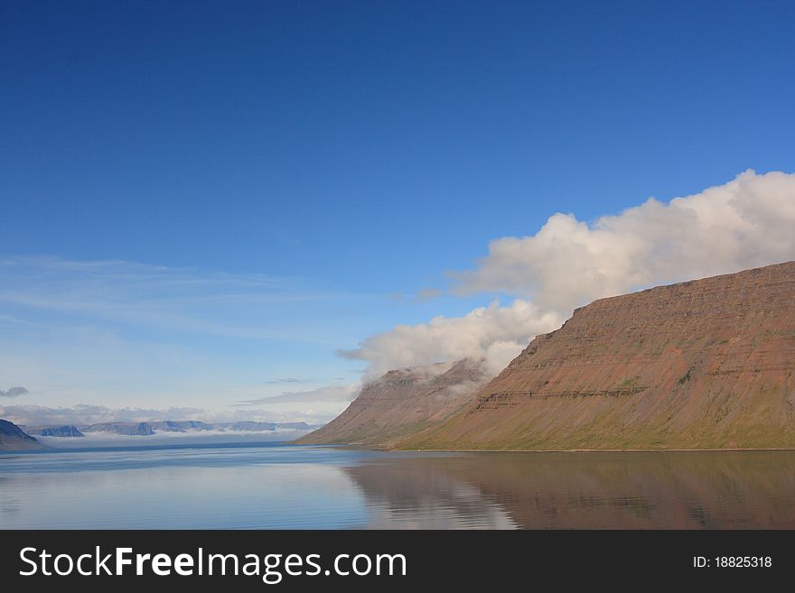 Arnars fjord in west Iceland. Arnars fjord in west Iceland