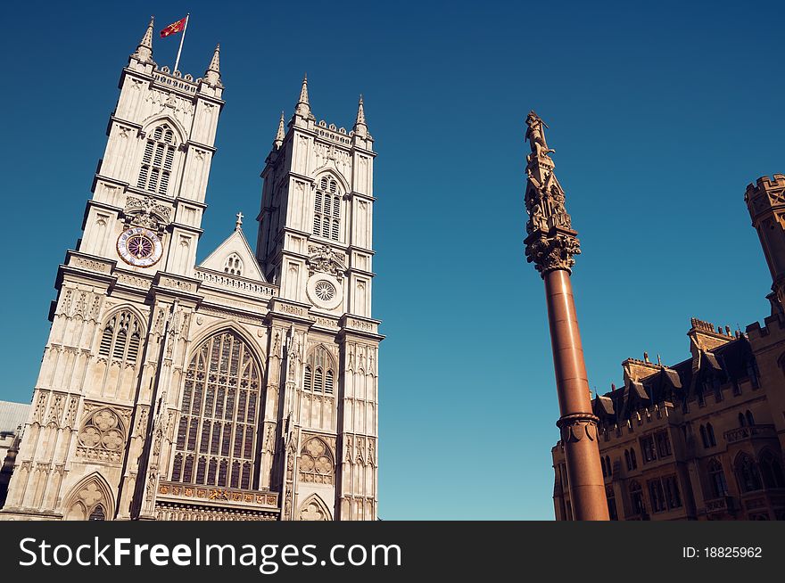 Westminster Abbey in afternoon summer sun. Westminster Abbey in afternoon summer sun.