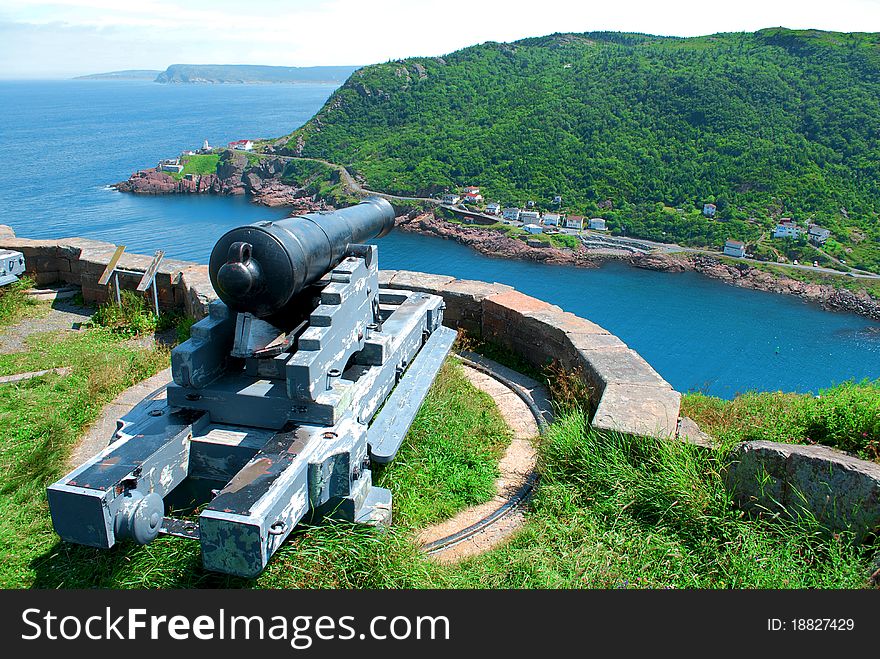 Cannon on a Signal Hill, Newfoundland Canada. Cannon on a Signal Hill, Newfoundland Canada