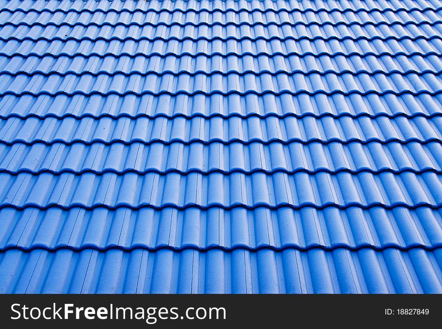 Pattern of blue tiled roof - background. Pattern of blue tiled roof - background