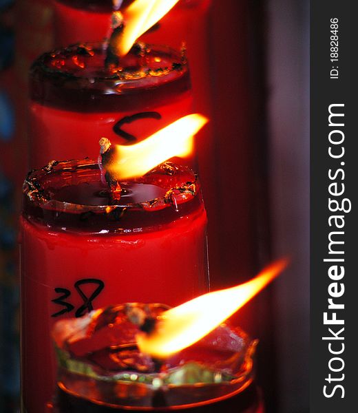 Candles for praying of chinesse community in donesia. Candles for praying of chinesse community in donesia
