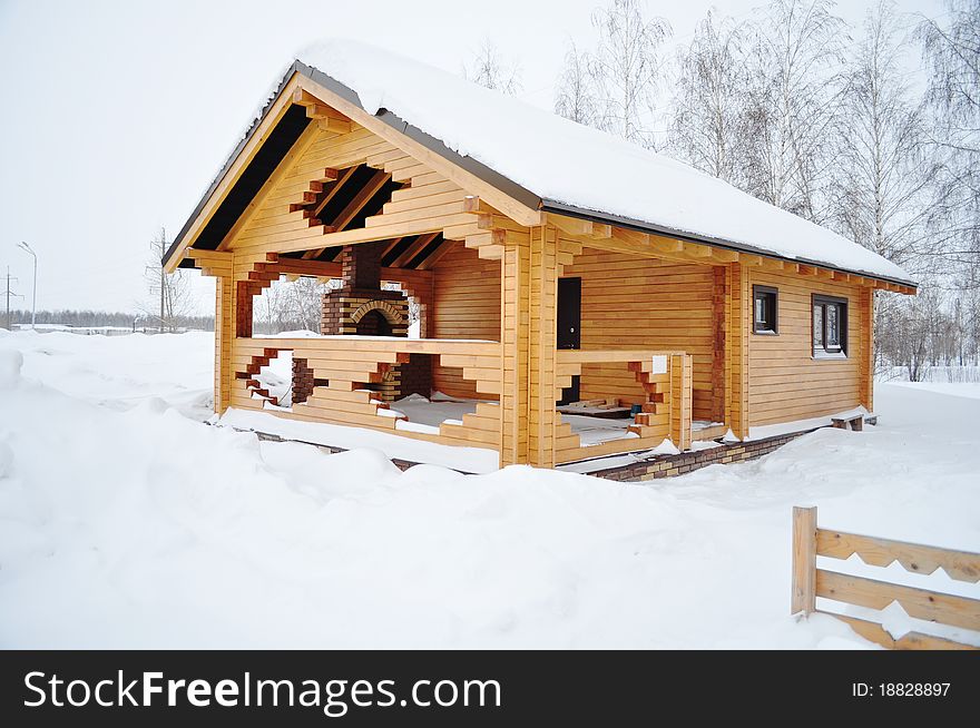 Ecological wooden house where warm even in cold, snowy winter, covered practical 
linseed oil, with beautiful glass windows. Ecological wooden house where warm even in cold, snowy winter, covered practical 
linseed oil, with beautiful glass windows