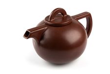 Brown Ceramic Teapot Stock Photo