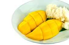 Thai Sticky Rice Eat With Mangoes Stock Photography Thai Sticky Rice Eat With Mangoes Stock Photography