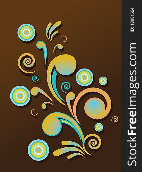 Retro-styled swirl background illustration. Retro-styled swirl background illustration