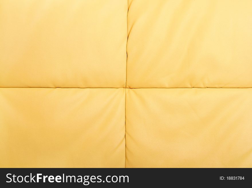 Texture of yellow leather upholstery. Texture of yellow leather upholstery