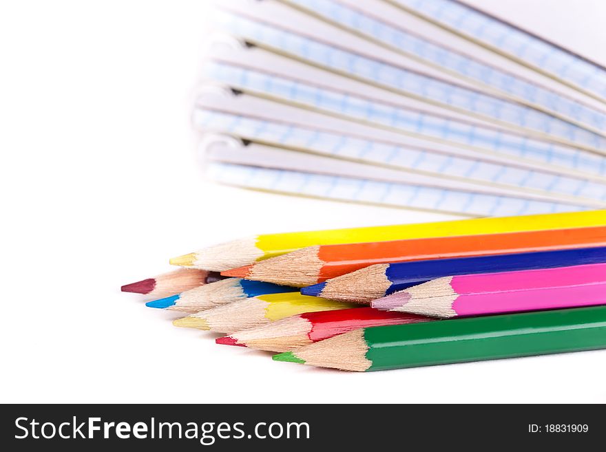 Colored Pencils And Notepads