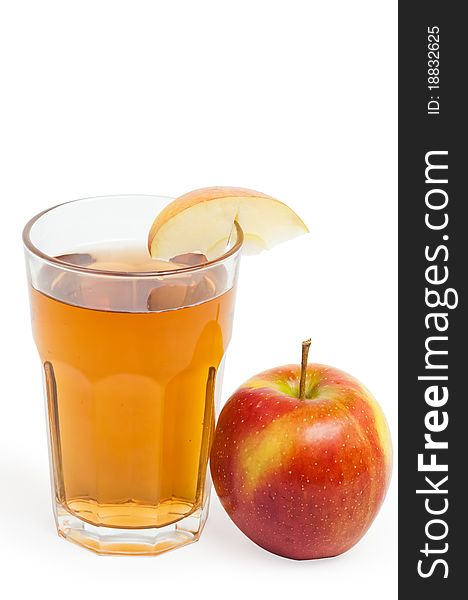 Apple juice in the glass