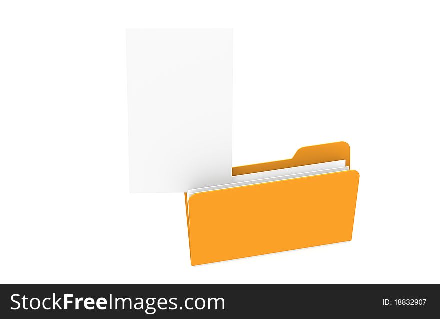 File with Paper for Copy Space