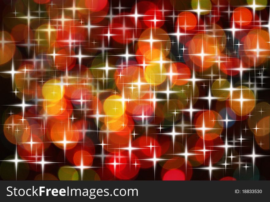 Picture of colorful bokeh with artificial sparkle light. Picture of colorful bokeh with artificial sparkle light