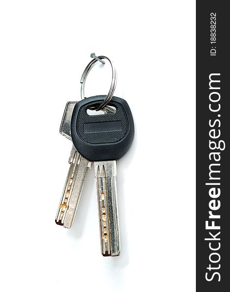 Keys on a white background isolated