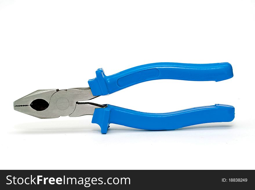 Pliers on a white background isolated.