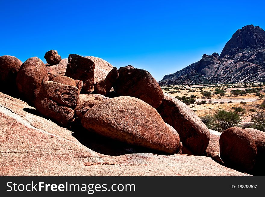 Rock formation at Spitzkoppe in the Namib Desert, Namibia. Rock formation at Spitzkoppe in the Namib Desert, Namibia