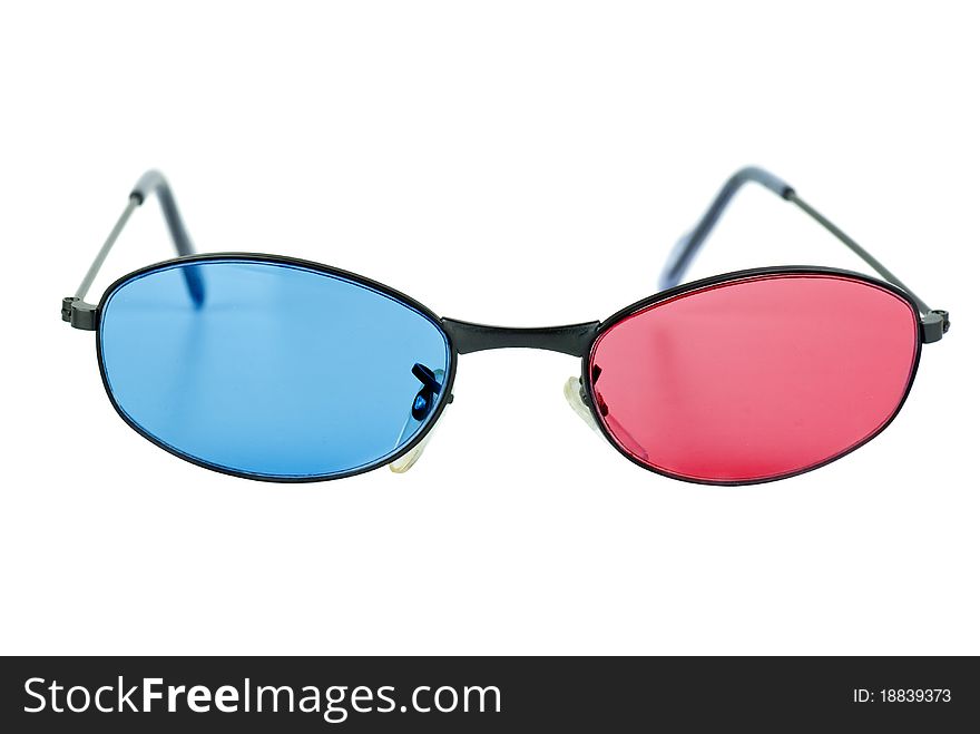 Pair Of Anaglyphic Blue-red