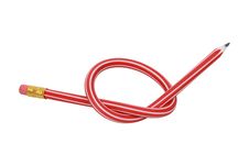 Plastic Pencil Bent Into A Knot Stock Photo Plastic Pencil Bent Into A Knot Stock Photo