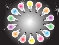 Colorful Party Bulbs Royalty Free Stock Photos Colorful Party Bulbs Royalty Free Stock Photos