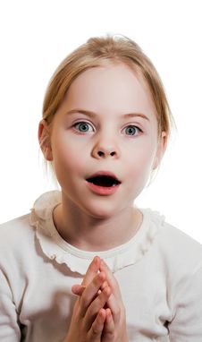 Little Girl Expressing Amazement Stock Photography Little Girl Expressing Amazement Stock Photography