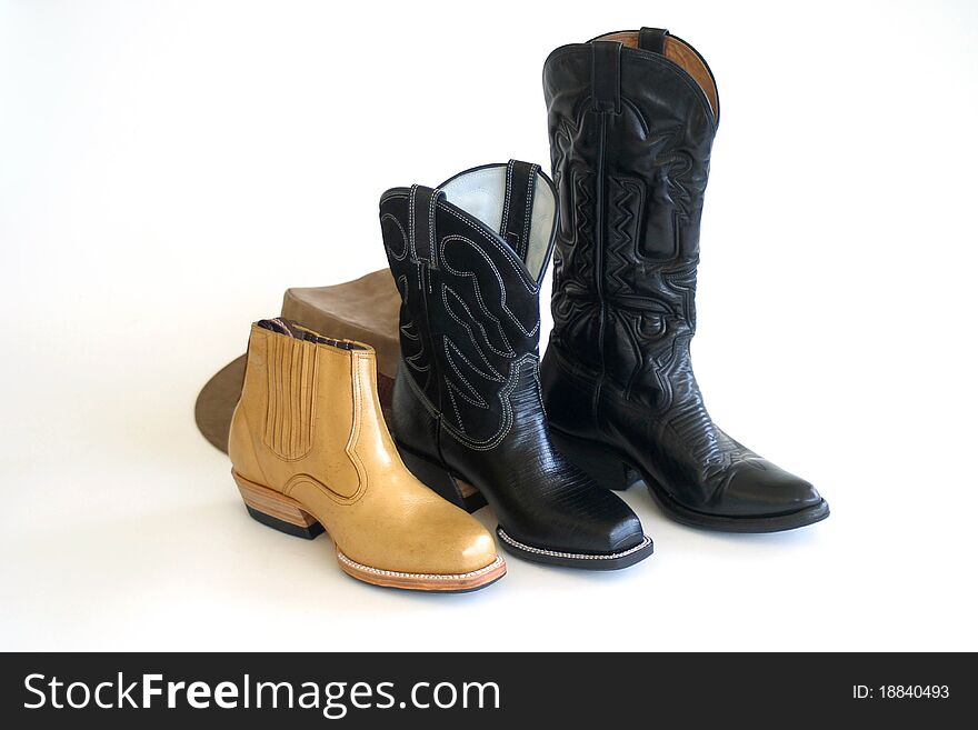 Variable cowboys boots in leather