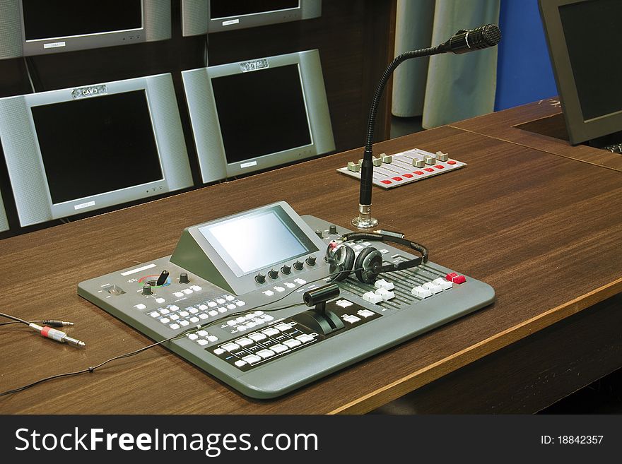 Control panel in a studio.