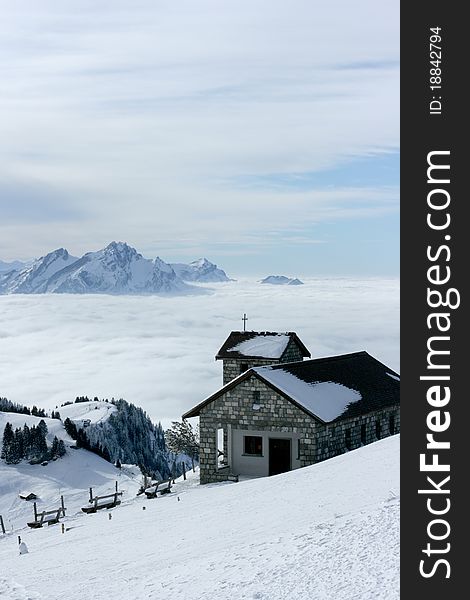 Rigi mountain in winter, Switzerland. Rigi mountain in winter, Switzerland