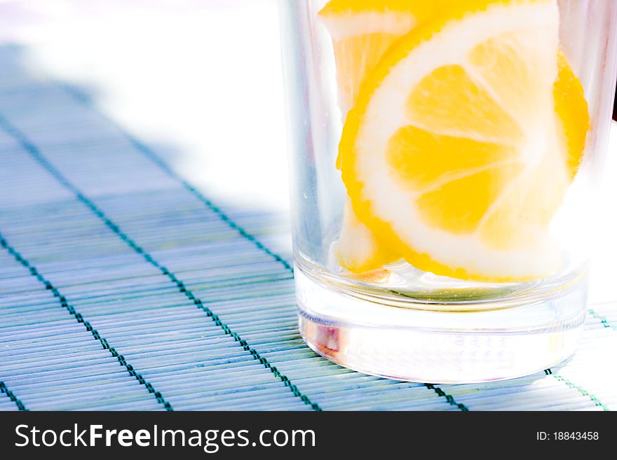 Glass of orange soda, summer drinks