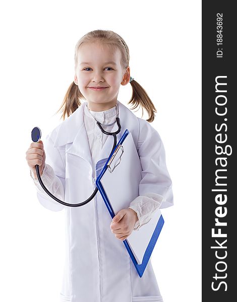 Little girl as a doctor