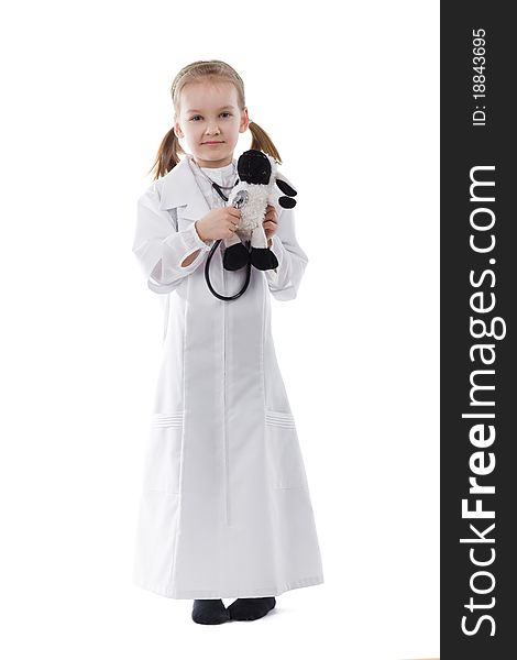 Little girl as a doctor