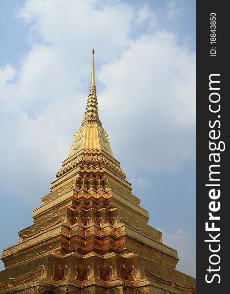 Golden pagoda at Grand Palace, the major tourism attraction in Bangkok, Thailand. Golden pagoda at Grand Palace, the major tourism attraction in Bangkok, Thailand