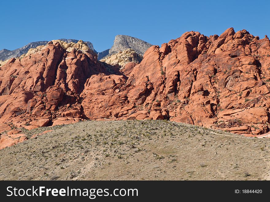 Red Rock Canyon Nevada Sandstone Cliffs. Red Rock Canyon Nevada Sandstone Cliffs