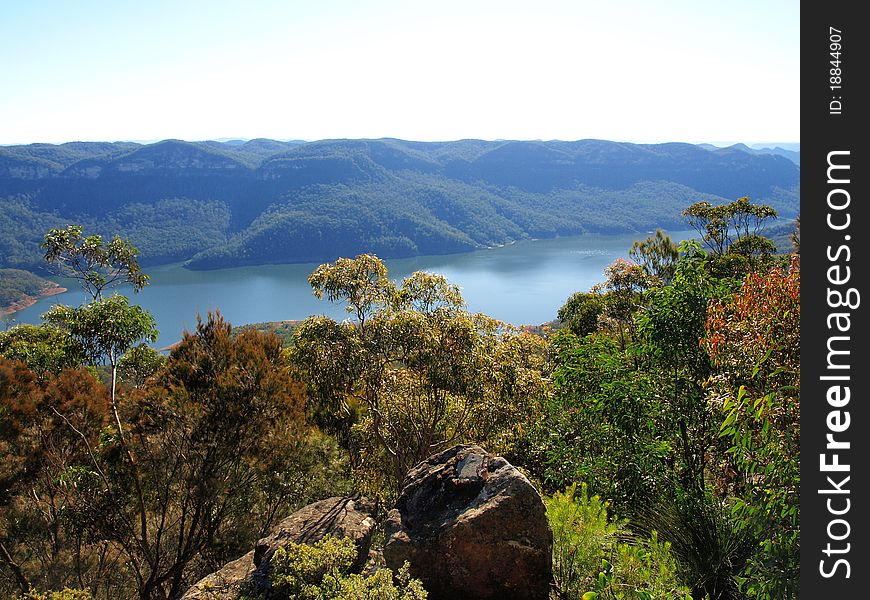 Lake Burragorang in Blue mountains National Park. Lake Burragorang in Blue mountains National Park