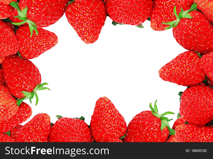 Fresh strawberries isolated on white background. Fresh strawberries isolated on white background.