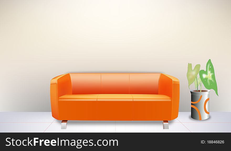 Orange Mo Sofa