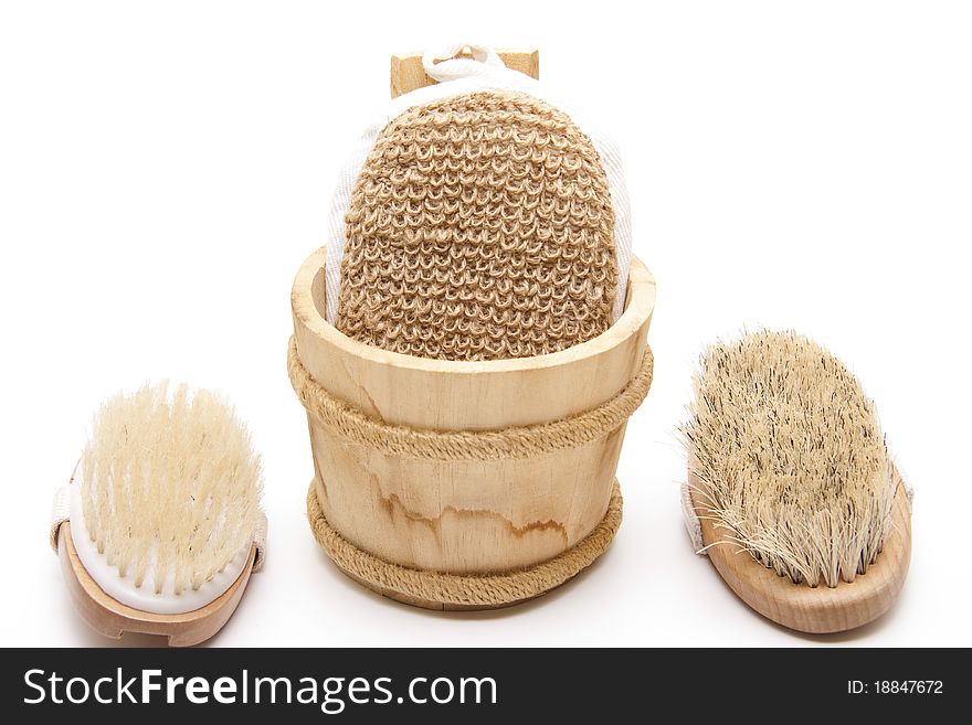 Massage brushes and sponge