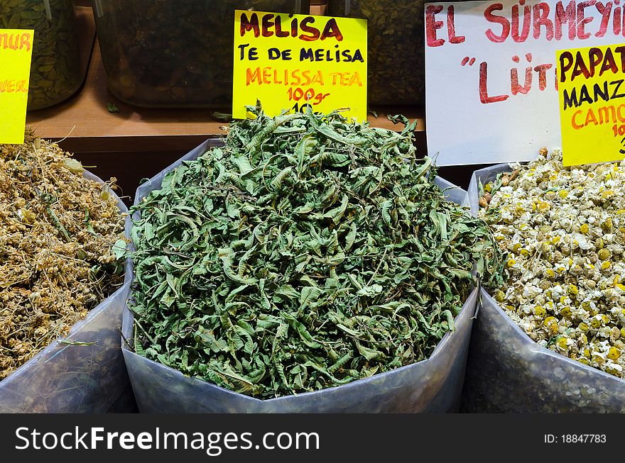 Melisa Tea In Egyptian Spice Bazaar