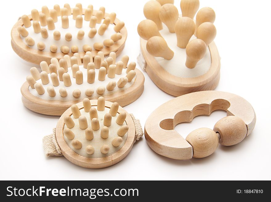 Different massage brushes for the relaxation