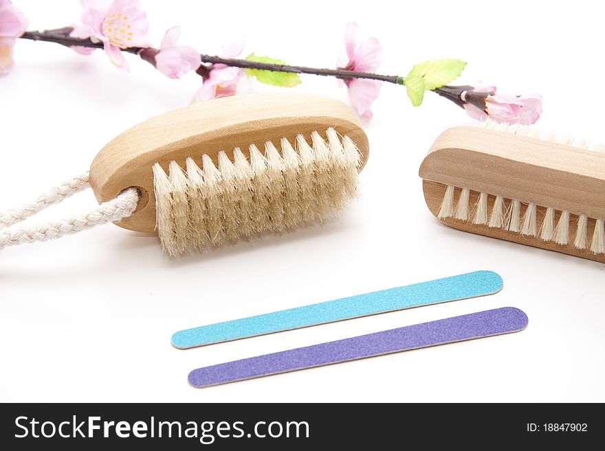 Nail files and hand brush