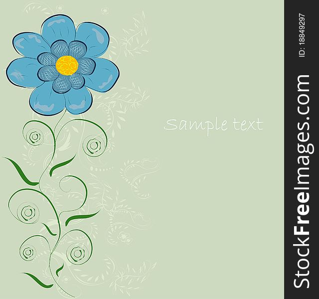 Gift card. Floral design background