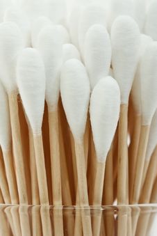Group Of Cotton Stick Stock Photography