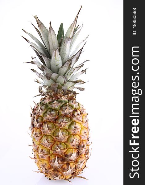 Pineapple fruit on white background