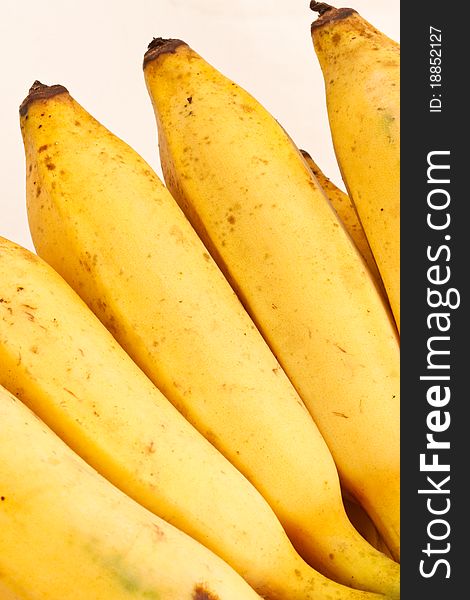 Tropical banana on white background. Tropical banana on white background