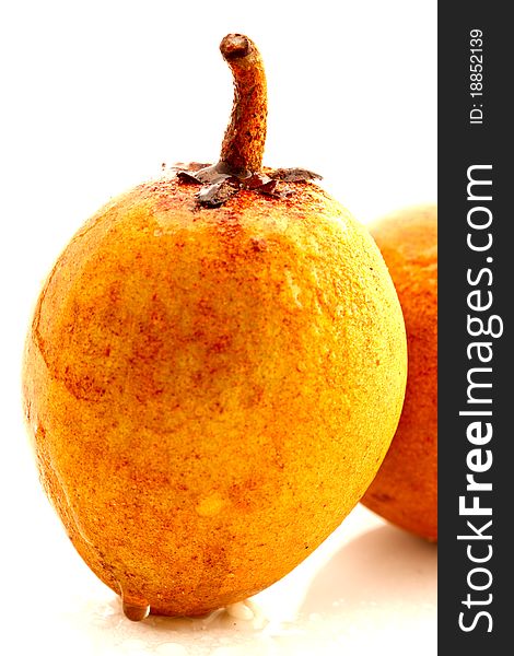 Tropical fruits on white background. Tropical fruits on white background