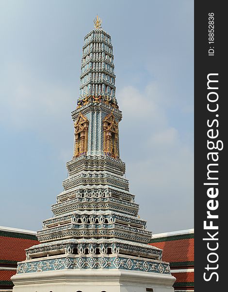 Blue pagoda at Grand Palace, the major tourism attraction in Bangkok, Thailand. Blue pagoda at Grand Palace, the major tourism attraction in Bangkok, Thailand