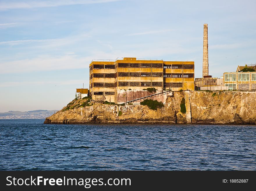 Closeup view of the wardens' quarters on Alcatraz prison island, San Francisco Bay. Closeup view of the wardens' quarters on Alcatraz prison island, San Francisco Bay.