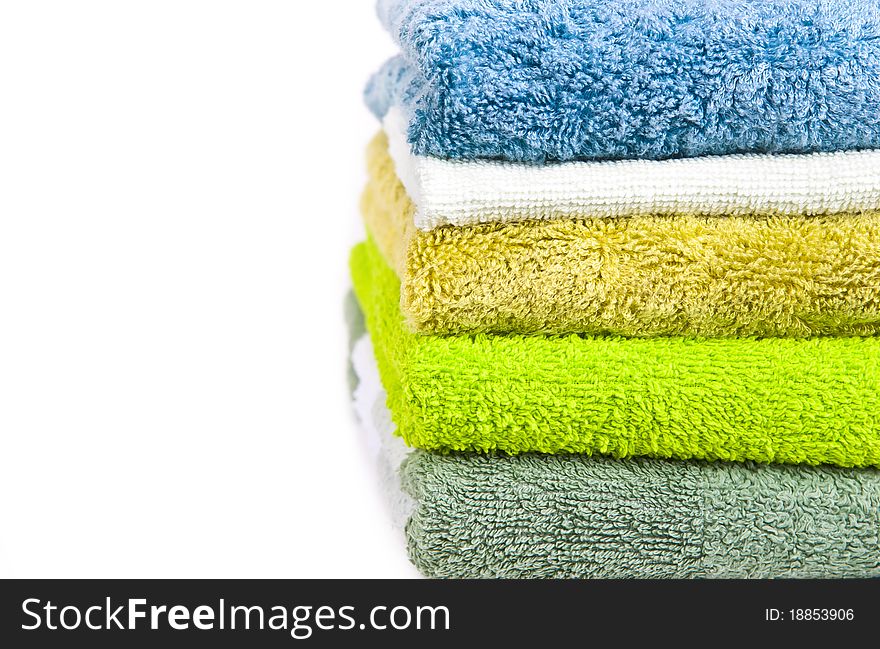 Pile Of Clean Colored Towels