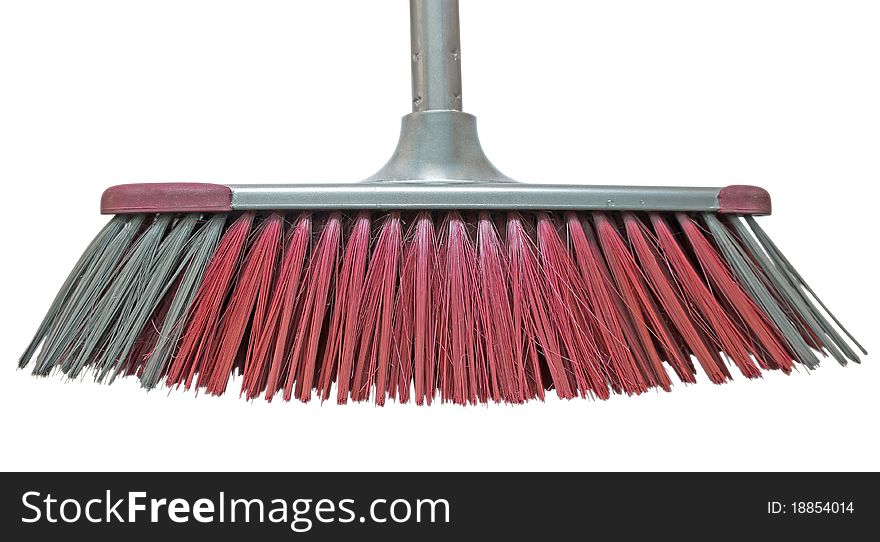 Plastic brush for a floor isolated on white background. Plastic brush for a floor isolated on white background.