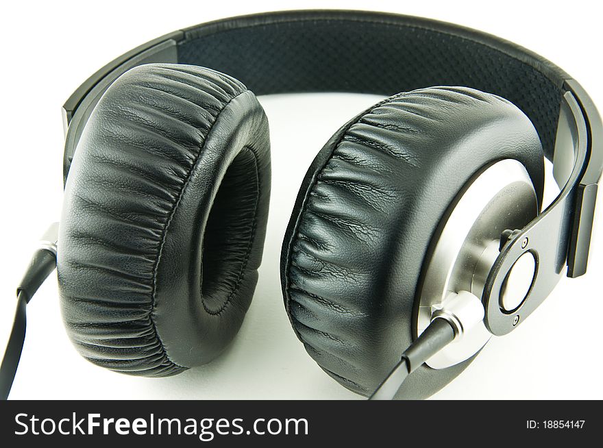 Headphones isolated on a white background. Headphones isolated on a white background