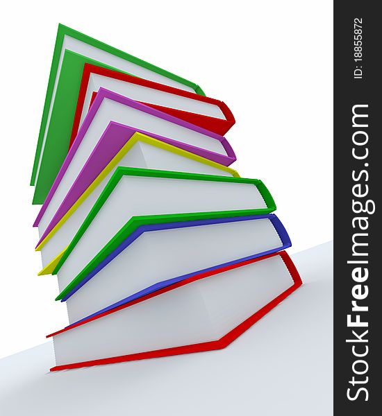 Stack Of Coloured Books